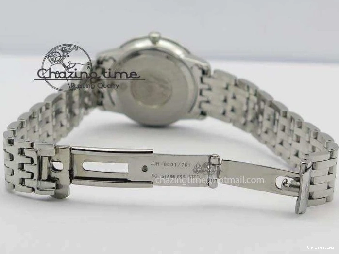 0505 Colorful De Ville 27mm Ladies MK 1:1 Best Edition White MOP Dial On SS Bracelet Ronda Quartz 8191
